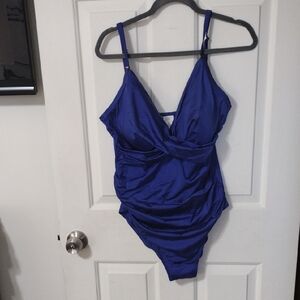 Calvin Klein Women's One Piece Swimsuit - Royal Blue